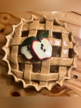 Ceramic 7” Apple Pie Lattice Dish Potpourri - Good Condition